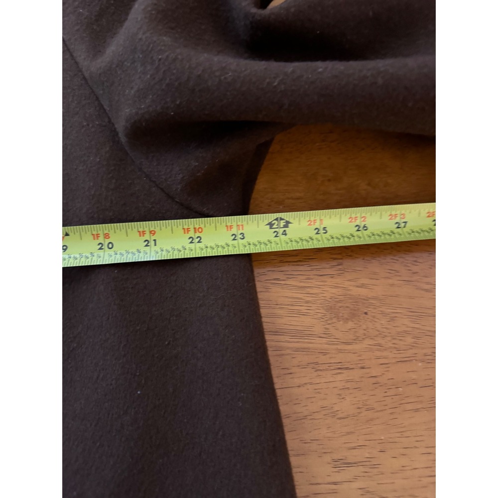 Vintage Donnybrook Womens Brown Wool Coat Velvet Trim Silver Button Made Size 10 - Picture 7 of 9